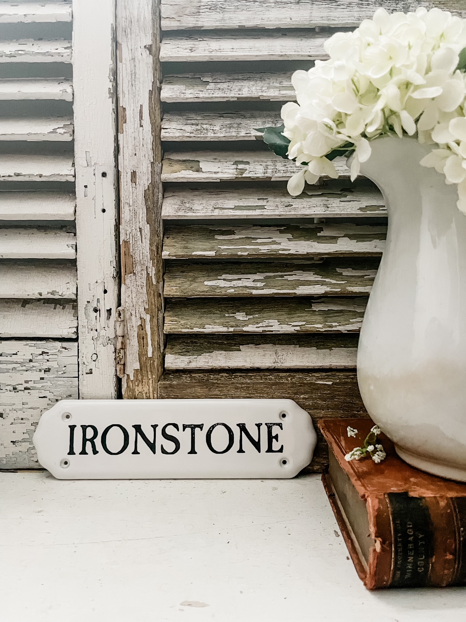 Blackdog Creations - Antique Ironstone Plaque - 