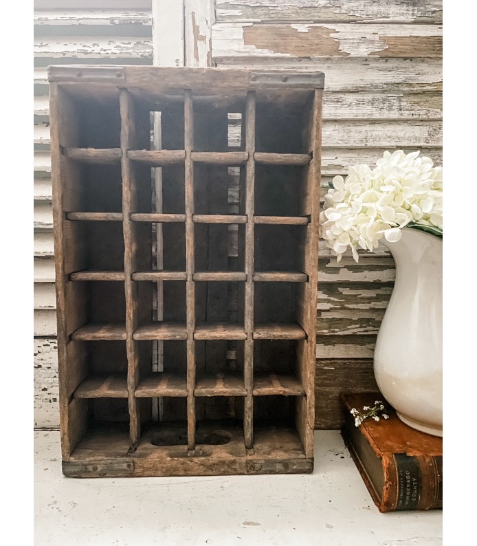 Antique/Primitive Wood Bottle Crate 